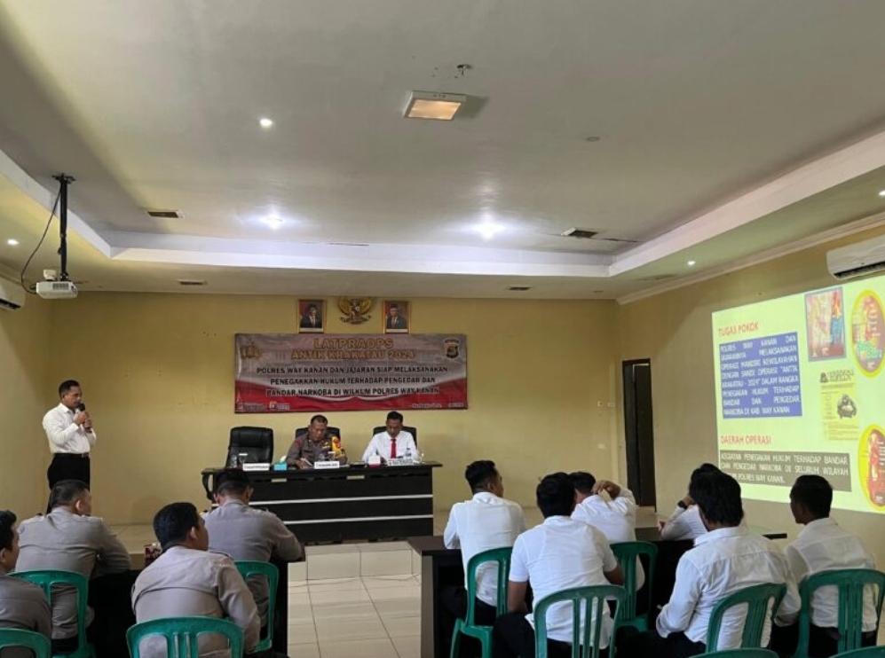 Polres Waykanan Gelar Pelatihan Pra Oprasi Antik Krakatau