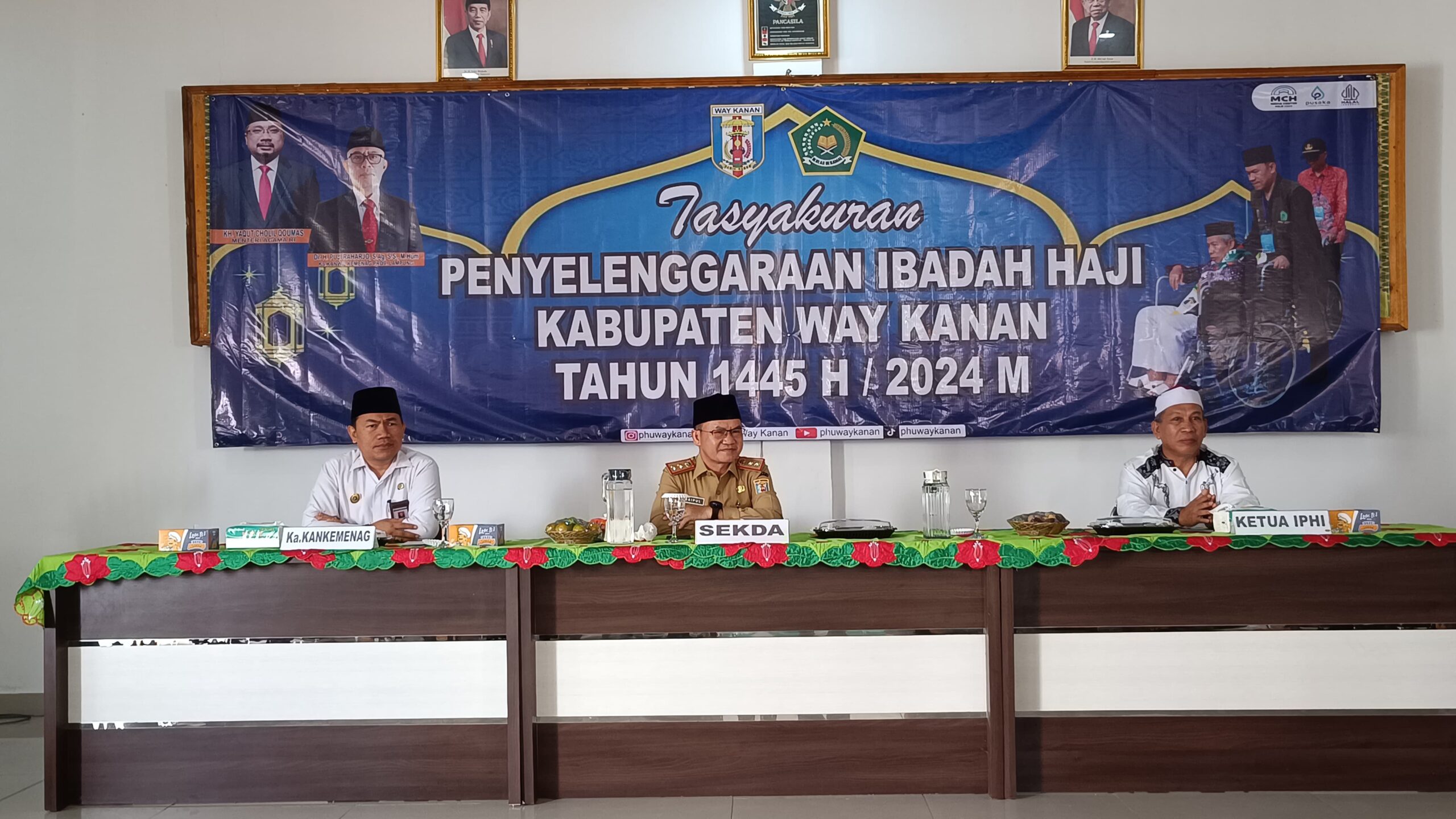 Tasyakuran Penyelenggaraan Ibadah Haji 1445 H/2024 M, Sekda Saipul Sampaikan Terima Kasih dan Duka Cita