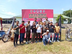 Peringati HUT TNI Ke-79, Kodim 0427/Way Kanan Adakan Jalan Sehat