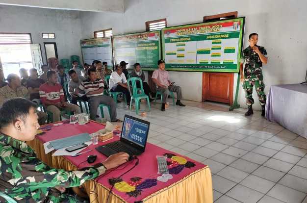 Satgas TMMD Ke-118 Kodim 0427/Way Kanan Beri Penyuluhan Tentang Bela Negara dan Wasbang